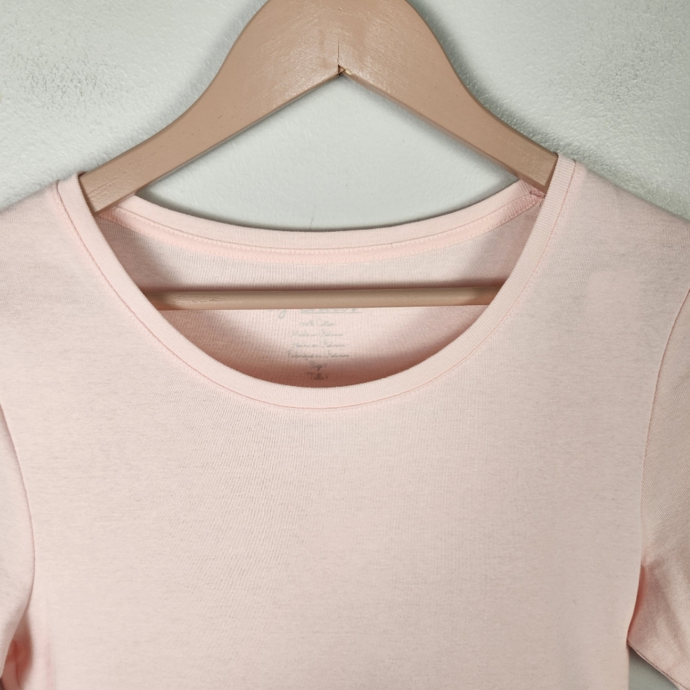 NWT Chico's Bella‎ Top Basic Knit Short Sleeve T-Shirt Whisper Pink (1/ M) #648 - Picture 2 of 11